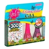 Лак для ногтей BoPo Цветочный сад, фиолетовый и малиновый + 300 стикеров для ногтей (WT8176529-1) - Pampik - 2