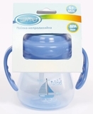 Поїльник-непроливайка Lindo з ручками і силіконовою трубочкою, 6+ міс., 250 мл, блакитний (LI 708 блак) - Pampik - 4