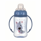 Поильник тренировочный Canpol Babies Cute Animals Щенок, 320 мл, синий (56/512_blu) - Pampik