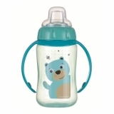 Поїльник тренувальний Canpol Babies Cute Animals Ведмедик, 320 мл, бірюзовий (56/512_tur) - Pampik