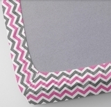 Набір простирадл на резинці Cosas, бязь, 120х60х10 см, білий з рожевим, 2 шт. - Pampik - 4