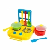 Набор посуды столовый с плитой Tigres Ромашка, 7 элементов, желтый (39150 Жовтий) - Pampik