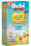 Молочная каша Bebi Junior Premium Мюсли с вишней и бананом, 200 г - Pampik
