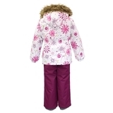 Термокомплект Huppa Wonder, р.116, білий з бордовим (41950030-94220-116) - Pampik - 3