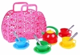 Іграшка ТехноК Кошик з набором посуду, рожевий (1608) - Pampik