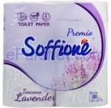 Тришаровий туалетний папір Soffione Toskana Lavender, 4 рулони