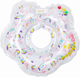 Круг для купания с погремушкой KinderenOK Единорог, белый (204238) - Pampik