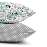 Набір наволочок Cosas Кошенята, бязь, 60х40 см, сірий, 2 шт. - Pampik - 3