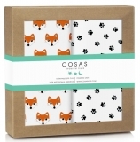 Набор наволочек Cosas Лисичка, бязь, 60х40 см, белый с оранжевым, 2 шт. - Pampik