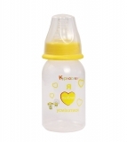 Пляшечка для годування Курносики, з силіконовою соскою, 125 мл, жовтий (7001 жовт) - Pampik
