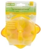 Тарілка на присосці з кришкою і ложкою Baby Team, жовтий - Pampik - 2