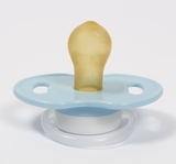 Пустышка латексная Курносики Я люблю папу, круглая, 6-12+ мес., голубой (7017 6+ гол) - Pampik - 2