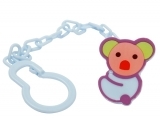 Цепочка для пустышки Курносики Коала, с клипсой, голубой (7092 гол) - Pampik