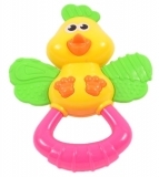 Іграшка-брязкальце Курносики Пташка, жовтий (7124 жовт) - Pampik