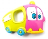 Игрушка-погремушка Курносики Аварийка, желтый с розовым (7126) - Pampik