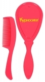 Щітка і гребінець для волосся Курносики, червоний (7070 черв) - Pampik