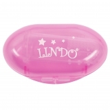 Зубная щетка-массажер для зубов Курносики, силиконовая, розовый (7077 рож) - Pampik - 3