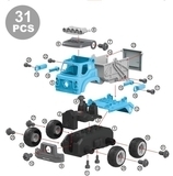 Конструктор DIY Spatial Creativity Самоскид, блакитний (CJ-1379189) - Pampik - 3