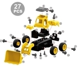 Конструктор DIY Spatial Creativity Бульдозер, жовтий (CJ-1365039) - Pampik - 2