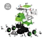 Конструктор DIY Spatial Creativity Поліцейська машина, зелений (CJ-1365123) - Pampik - 3