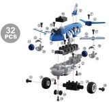 Конструктор DIY Spatial Creativity Самолет, синий (CJ-1379250) - Pampik - 3