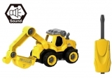 Конструктор DIY Spatial Creativity Экскаватор, желтый (CJ-1365029) - Pampik