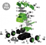 Конструктор DIY Spatial Creativity Строительный кран, зеленый (CJ-1365132) - Pampik - 3