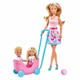 Ляльковий набір Steffi Love Прогулянка двійні Штеффі, Еві і Тіммі (5733229) - Pampik