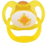 Пустушка латексна класична Baby Team, 6+, жовтий (3222) - Pampik