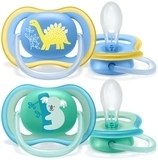Пустушка для хлопчика Philips Avent Ultra-Air, 18+ міс, 2 шт. (SCF349/11) - Pampik