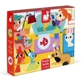 Пазлы Janod Домашние животные, тактильные, 20 элементов (J02686) - Pampik