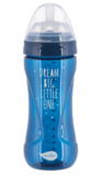 Пляшка для годування Nuvita Mimic Cool, антиколікова, 330 мл, синій (NV6052NIGHTBLUE) - Pampik