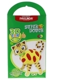 Маса для ліплення Paulinda Super Dough 3D Fun Кот (PL-081284) - Pampik