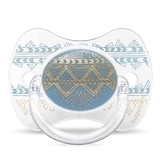 Пустушка силіконова Suavinex Couture, 4-18 міс., блакитний (304219) - Pampik