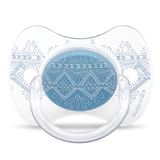 Пустышка силиконовая Suavinex Couture, 0-4 мес., голубой (304207) - Pampik