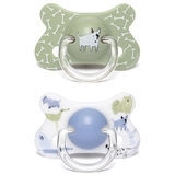 Пустушка силіконова Suavinex Історії цуценят, 18+ міс., 2 шт., зелений, блакитний (304951) - Pampik