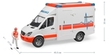 Машинка Bruder МВ Sprinter Швидка допомога, з фігуркою водія (02536) - Pampik - 2