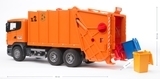 Сміттєвоз Bruder Scania R-R-series, помаранчевий, 62 см (03560) - Pampik - 5