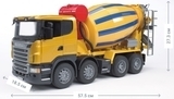 Бетоновоз Bruder Scania R-series, жовтий, 58 см (03554) - Pampik - 4