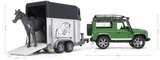 Джип Bruder Land Rover Defender, с прицепом для перевозки лошадей (02592) - Pampik - 4