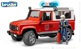 Пожежний джип Bruder Land Rover Defender з фігуркою пожежного, 28 см (02596) - Pampik - 3