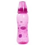 Пляшка для годування Lindo, вигнута, із силіконовою соскою, від 3 міс., 250 мл, фіолетовий (Li 134 фіол) - Pampik