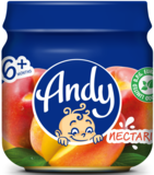 Пюре Andy Персик Нектарин, 80 г - Pampik