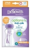 Антиколікова пляшечка Dr. Brown's Options +, з широкою шийкою, 270 мл, фіолетовий, 2 шт. (WB92603-ESX) - Pampik - 2