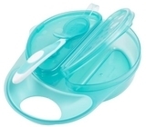 Набір посуду Dr. Brown's (тарілка + ложка), бірюзовий (TF010-P3) - Pampik