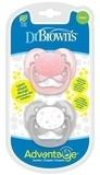 Пустушка Dr. Brown's Advantage Рожеві зірки, 0-6 міс., рожевий, 2 шт. (PA12001-INTLX) - Pampik