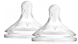 Силіконова соска Dr. Brown's Options + з Y-отвором, для пляшечки з широкою шийкою, 9+ міс., 2 шт. (WNY201-INTL) - Pampik