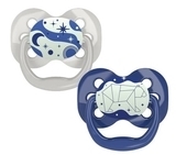 Пустушка Dr. Brown's Advantage, з підсвічуванням, 0-6 міс., блакитний, 2 шт. (PA12004-INTLX) - Pampik