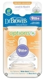 Силіконова соска Dr. Brown's Options + четвертого рівня, для пляшечки з широкою шийкою, 9+ міс., 2 шт. (WN4201-INTL) - Pampik - 2