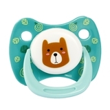 Пустушка силіконова Курносики Мишка, кругла, 6-12+ міс., бірюзовий (7215/6-12+ зел) - Pampik